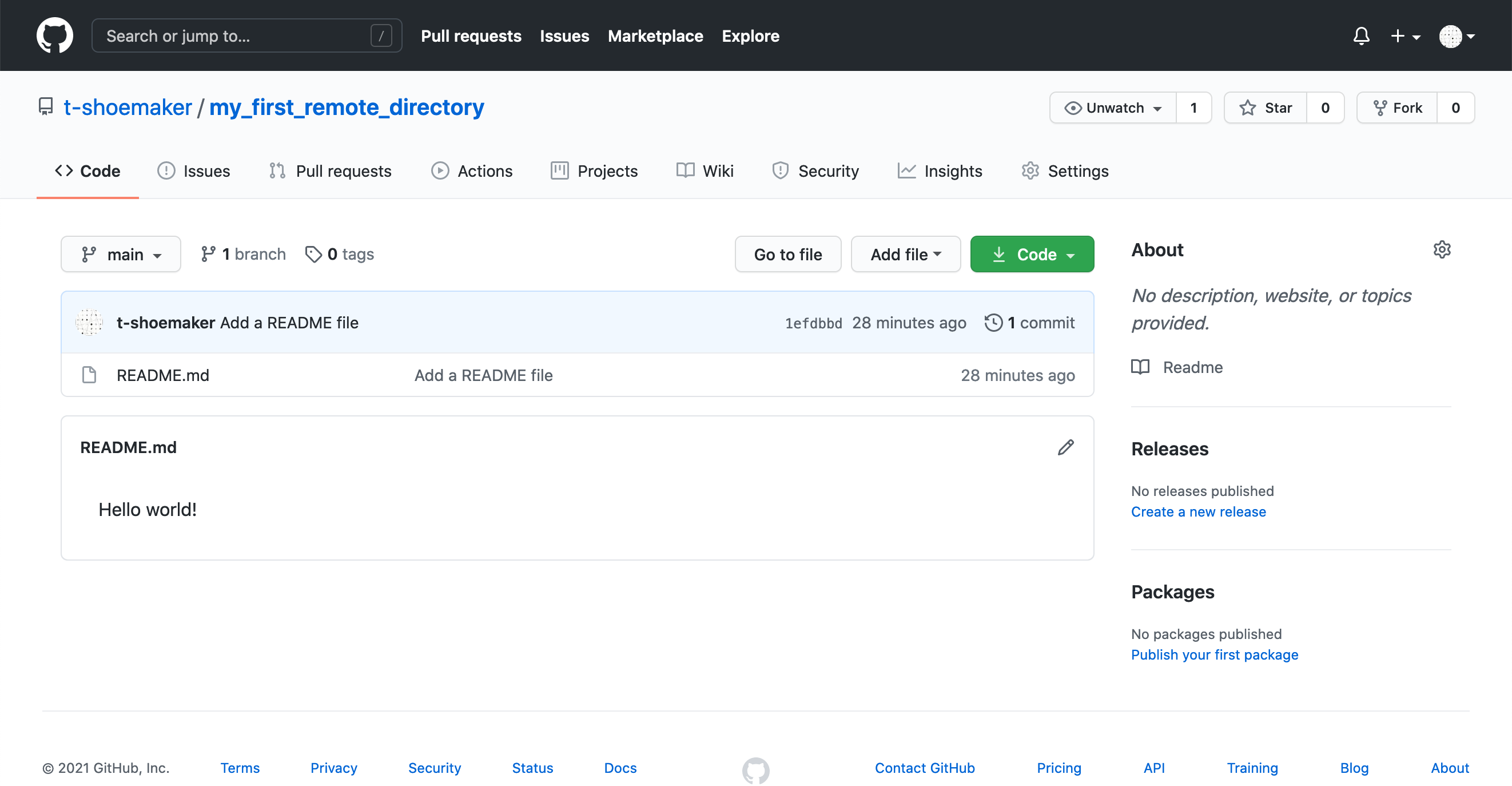 A GitHub repository showing the README.md file.