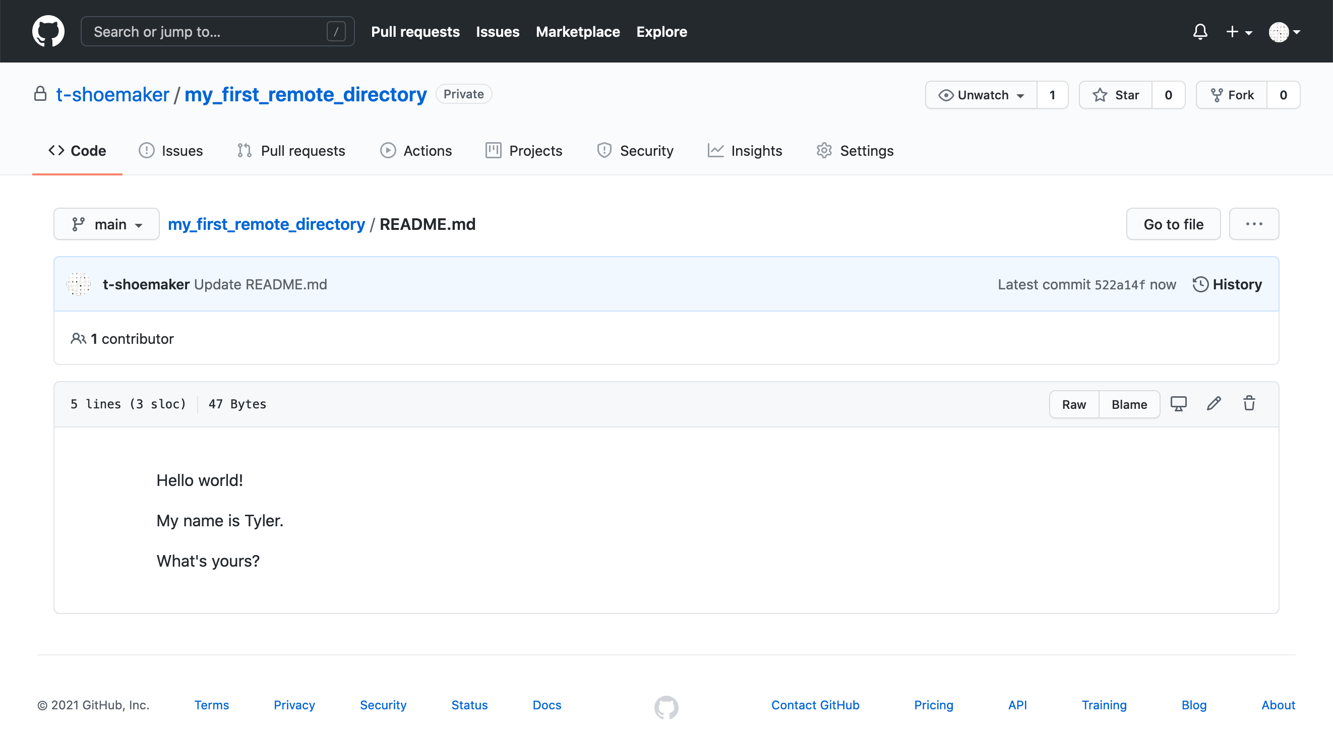 The remote copy of README.md updated with new information.