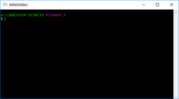 A Git Bash terminal window