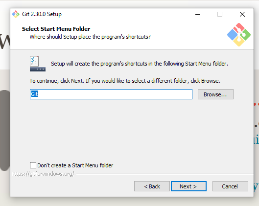 Selecting a start location for the app