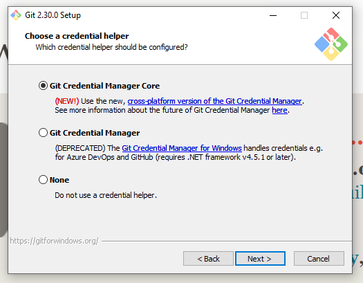 Default credential manager