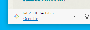 Showing the .exe download in a browser